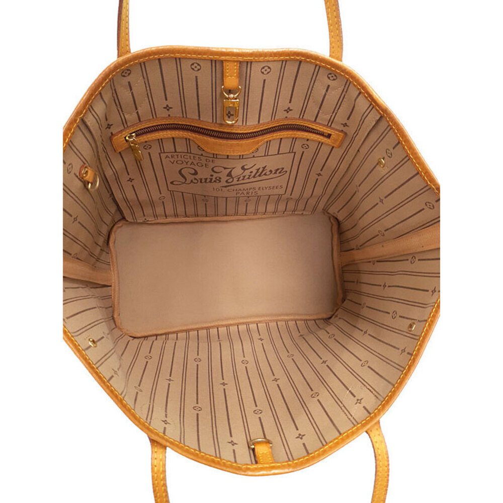 Louis Vuitton Monogram Leather Brown Neverfull Tote Bag - Picture 3 of 8